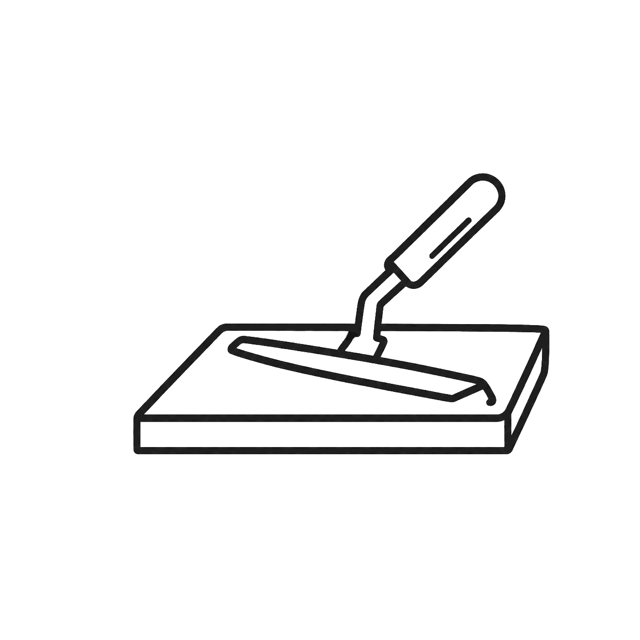Werkzeug zum Einfüllen von Acryl in eine Form, ideal für professionelle Acrylarbeiten.